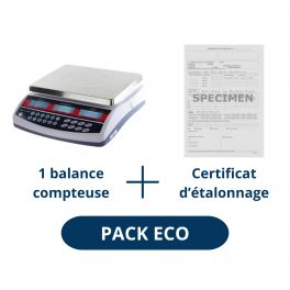 Pack Eco Balance compteuse 6 kg Milliot et Certificat d'étalonnage