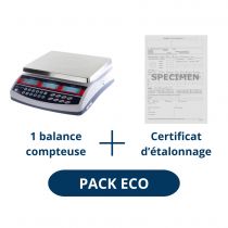 Pack Eco Balance compteuse 6 kg Milliot et Certificat d'étalonnage