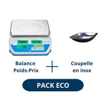 Pack Eco Balance poids-prix Adam SWZ et coupelle en inox